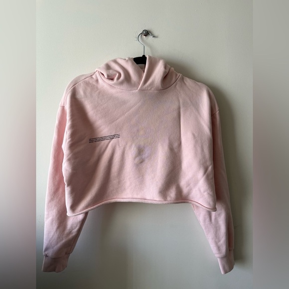 Pangaia Tops - Pangiaia Pink Cropped Hoodie Sweater (XS)